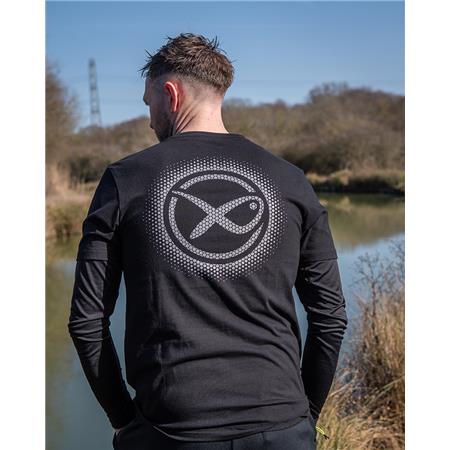 MEN'S SHORT-SLEEVED T-SHIRT FOX MATRIX LARGE FADE T-SHIRT BLACK/GREY - BLACK