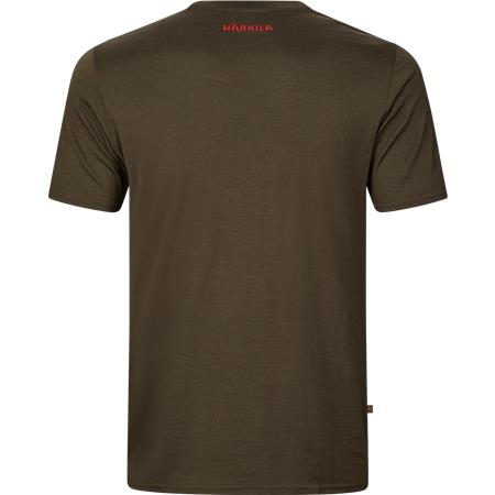 MEN'S SHORT-SLEEVED T-SHIRT HARKILA GAME S/S - WILLOW GREEN MOOSE