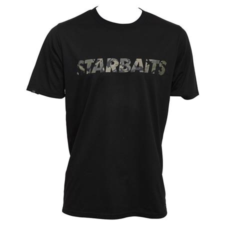 Men's Short Sleeved T-Shirt Starbaits Tee-Shirt Black Camo