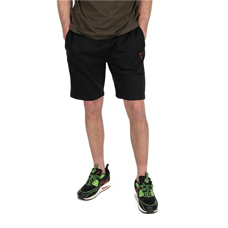 MEN'S SHORTS FOX COLLECTION LW JOGGER SHORT BLACK & ORANGE - NOIR