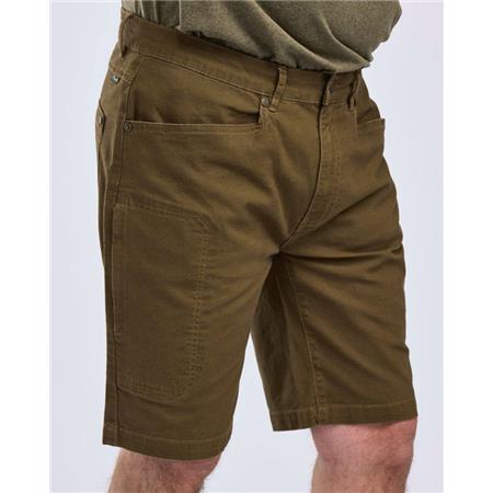 MEN'S SHORTS PINEWOOD VÄRNAMO VINTAGE CANVAS - OLIVE MARRON