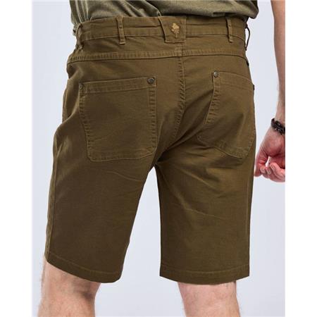 MEN'S SHORTS PINEWOOD VÄRNAMO VINTAGE CANVAS - OLIVE MARRON