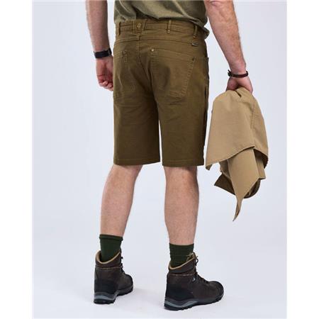 MEN'S SHORTS PINEWOOD VÄRNAMO VINTAGE CANVAS - OLIVE MARRON