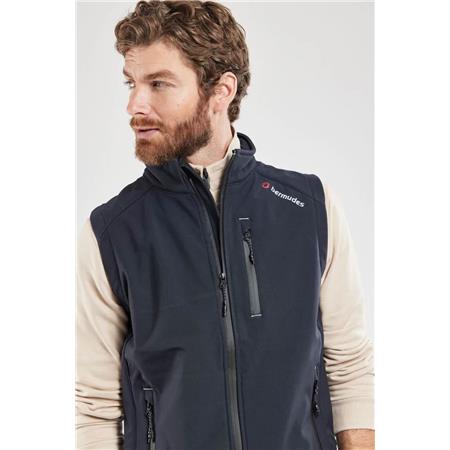 MEN'S SLEEVELESS SOFTSHELL - NAVY/BLACK BERMUDES SEALINE - NAVY/NOIR