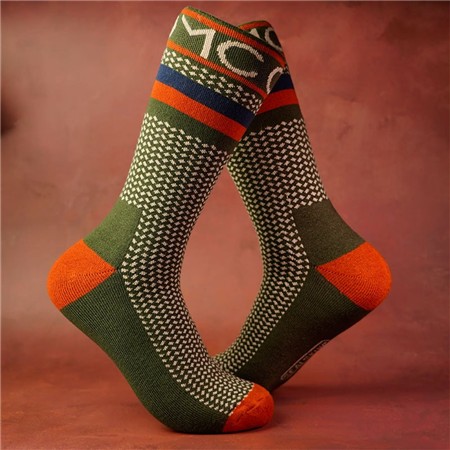 MEN'S SOCKS ONE MORE CAST SPOTTED EEL BAMBOO - KAKI