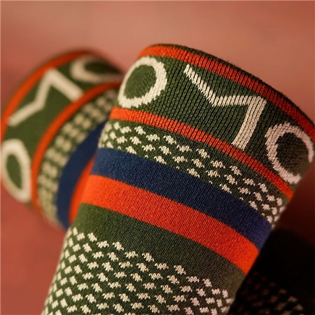 MEN'S SOCKS ONE MORE CAST SPOTTED EEL BAMBOO - KAKI