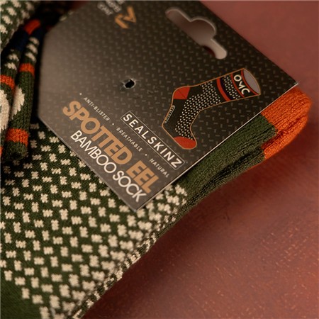 MEN'S SOCKS ONE MORE CAST SPOTTED EEL BAMBOO - KAKI