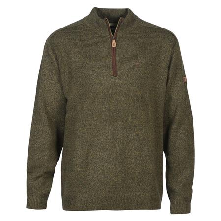 Men's Sweater Percussion Brode Col Cheminee