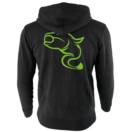 MEN'S SWEATSHIRT - BLACK ZECK CATFISH ZIP HOODIE - NOIR