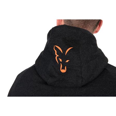 MEN'S SWEATSHIRT FOX COLLECTION LW HOODY BLACK & ORANGE - NOIR