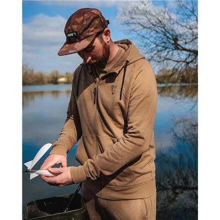 MEN'S SWEATSHIRT FOX COLLECTION LW ZIP HOODY - TAN