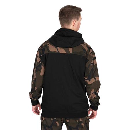 MEN'S SWEATSHIRT FOX LW BLACK/CAMO SPLIT ZIP HOODY - NOIR/CAMO