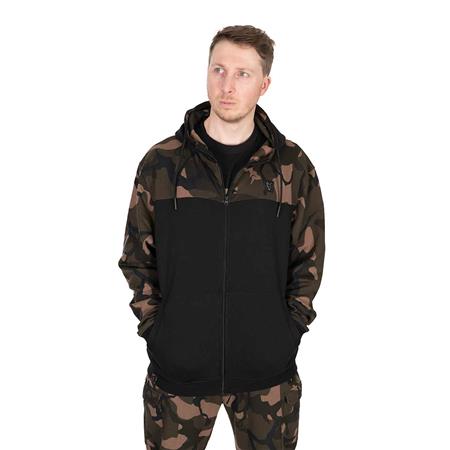 Men's Sweatshirt Fox Lw Black/Camo Split Zip Hoody - Noir/Camo