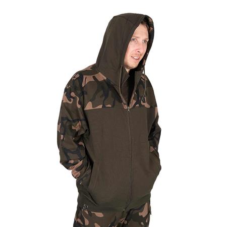 MEN'S SWEATSHIRT FOX LW KHAKI/CAMO SPLIT ZIP HOODY - KAKI/CAMO