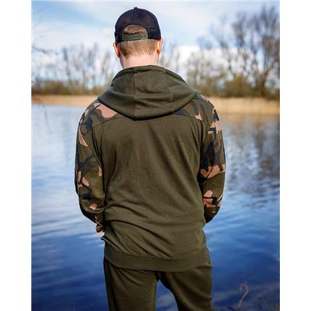 MEN'S SWEATSHIRT FOX LW KHAKI/CAMO SPLIT ZIP HOODY - KAKI/CAMO
