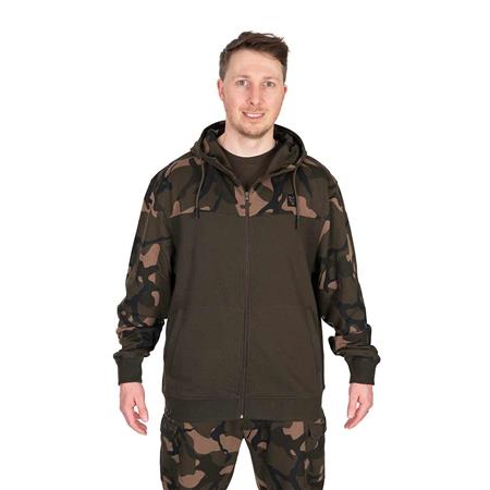 MEN'S SWEATSHIRT FOX LW KHAKI/CAMO SPLIT ZIP HOODY - KAKI/CAMO