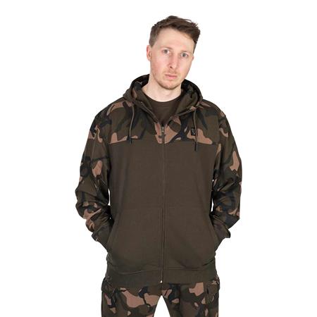 Men's Sweatshirt Fox Lw Khaki/Camo Split Zip Hoody - Kaki/Camo