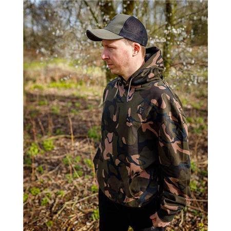MEN'S SWEATSHIRT FOX LW KHAKI/CAMO SPLIT ZIP HOODY - CAMO