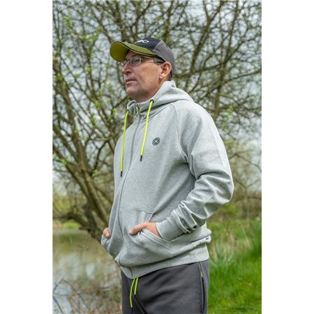 MEN'S SWEATSHIRT FOX MATRIX BLACK EDITION FULL ZIP HOODY - GRIS