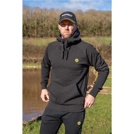 MEN'S SWEATSHIRT FOX MATRIX BLACK MARL HOODY - NOIR