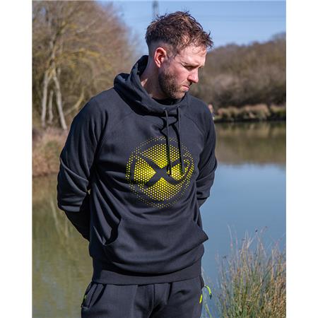 MEN'S SWEATSHIRT FOX MATRIX LARGE FADE LOGO HOODY - BLACK
