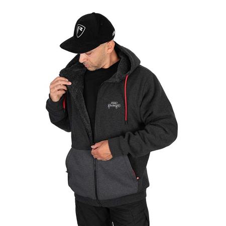 MEN'S SWEATSHIRT FOX RAGE REVERSIBLE SHERPA HOODY - NOIR