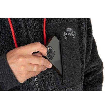 MEN'S SWEATSHIRT FOX RAGE REVERSIBLE SHERPA HOODY - NOIR