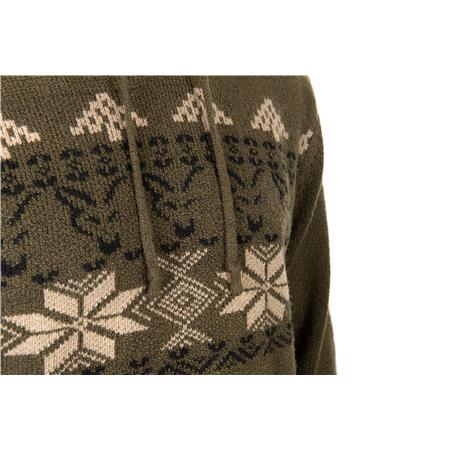 MEN'S SWEATSHIRT FOX XMAS HOODIE - KHAKI