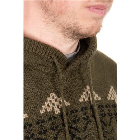 MEN'S SWEATSHIRT FOX XMAS HOODIE - KHAKI