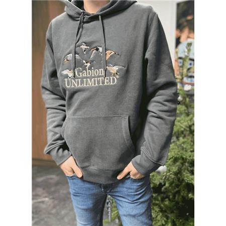 MEN'S SWEATSHIRT GABION UNLIMITED POSE BRODÉ - GRIS