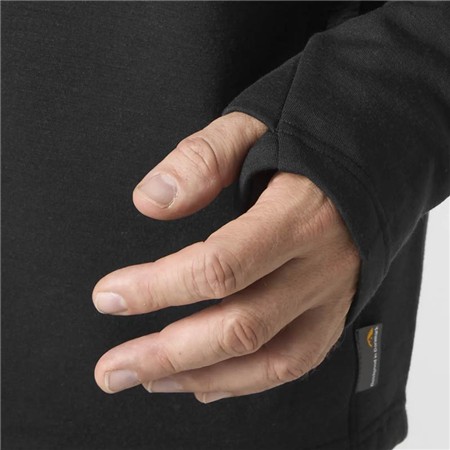 MEN'S SWEATSHIRT GEOFF ANDERSON WIZWOOL 335 HOODIE - BLACK