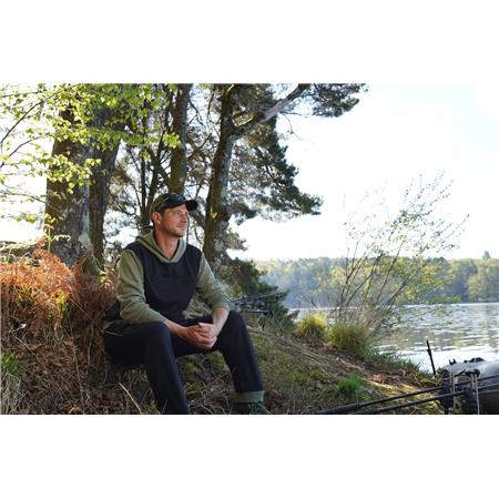 MEN'S SWEATSHIRT GRADE HOODY - BLACK/KHAKI