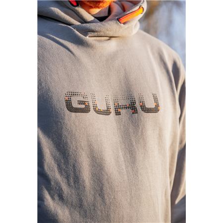 MEN'S SWEATSHIRT GURU GREY CIRCLES HOODIE - GREY