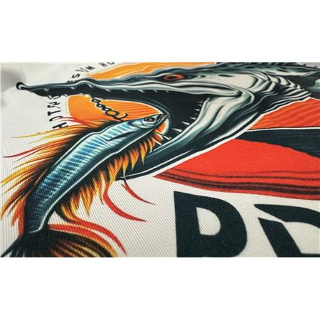 MEN'S SWEATSHIRT HOT SPOT DESIGN PREDATOR BARRACUDA - BLANC