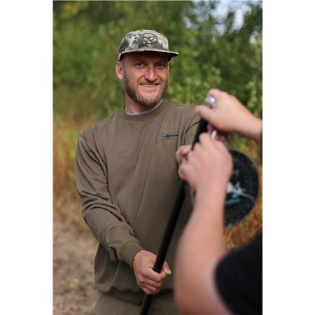 MEN'S SWEATSHIRT KORDA PATCH CREWNECK - DARK OLIVE