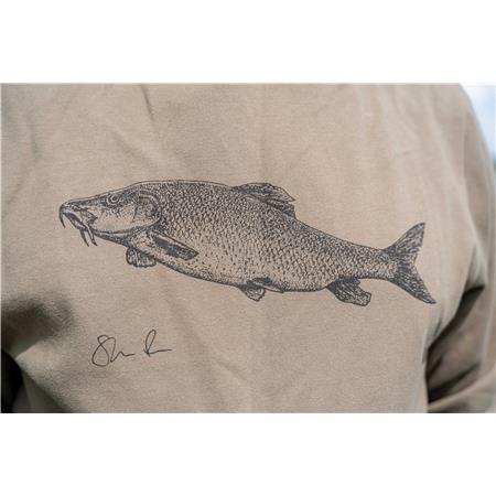 MEN'S SWEATSHIRT KORUM CLASSIC BARBEL HOODIE - KAKI