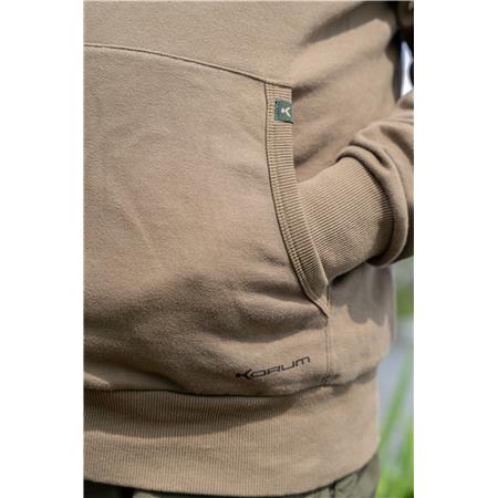 MEN'S SWEATSHIRT KORUM CLASSIC BARBEL HOODIE - KAKI