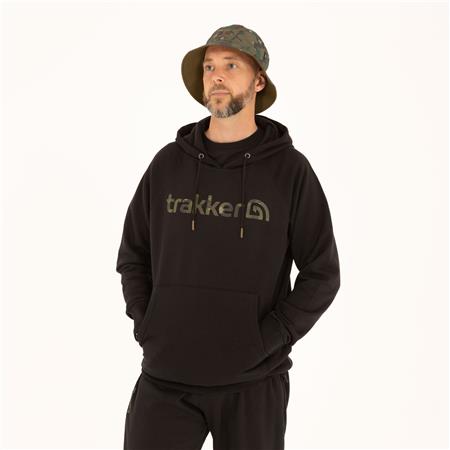 Men's Sweatshirt Trakker Cr Logo Hoody Black Camo - Black