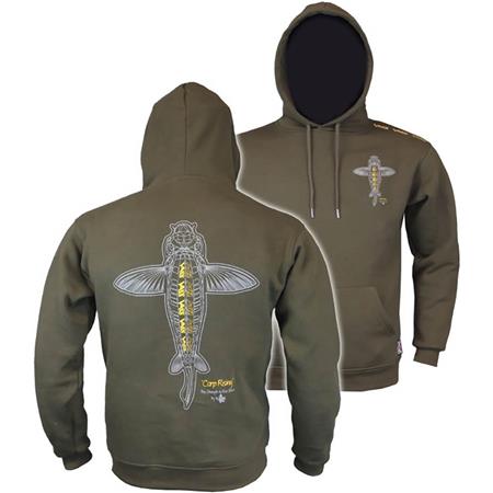 Men's Sweatshirt Vass Carp Rising Hoodie - Khaki