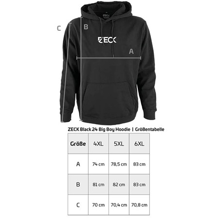 MEN'S SWEATSHIRT ZECK BIG BOY HOODIE - BLACK