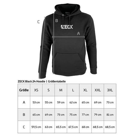MEN'S SWEATSHIRT ZECK HOODIE - BLACK