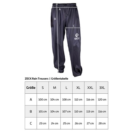 MEN'S TROUSERS ZECK RAIN TROUSERS - BLACK