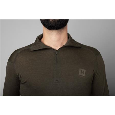 MEN'S UNDERWEAR HARKILA BASE ALL SEASON HALF ZIP T-SHIRT COL ROULÉ