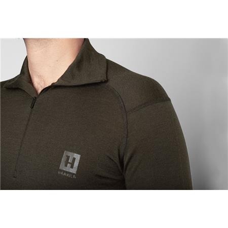 MEN'S UNDERWEAR HARKILA BASE ALL SEASON HALF ZIP T-SHIRT COL ROULÉ