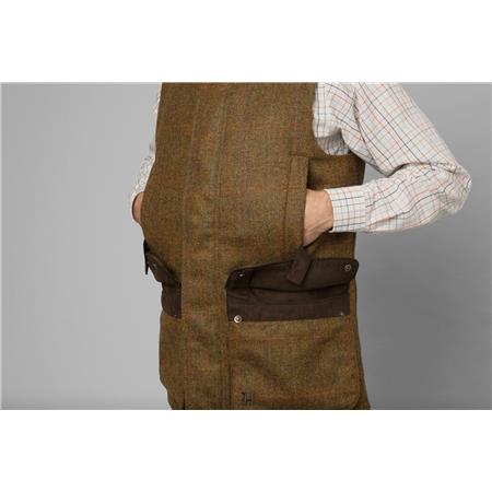 MEN'S VEST HARKILA KENMORE - FOREST GREEN/HERRINGBONE
