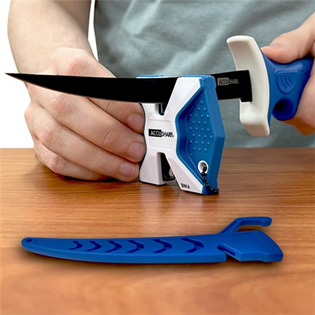 MES ACCUSHARP FILLET KNIFE WITH SHEATH AND TWO-STEP SHARPENER