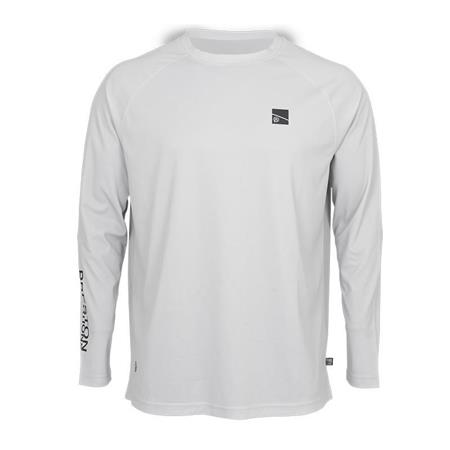 Męski T-Shirt Z Długim Rękawem Preston Innovations Performance Sun Shirt Upf-40 - Szary