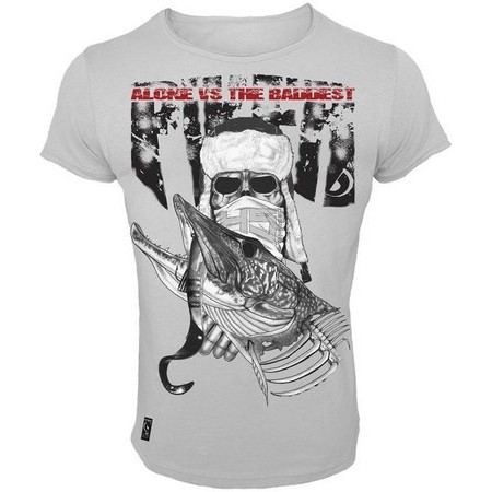 Męski T-Shirt Z Krótkim Rękawem Hot Spot Design Piker - Szary