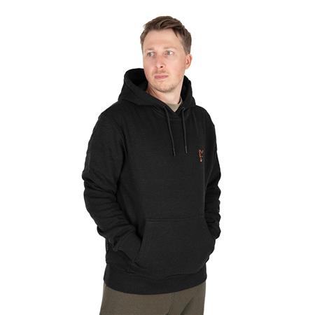 MIESTEN HUPPARI FOX COLLECTION HOODY - MUSTA