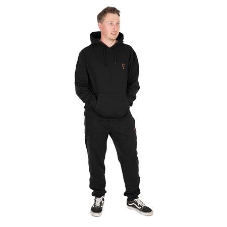 MIESTEN HUPPARI FOX COLLECTION HOODY - MUSTA